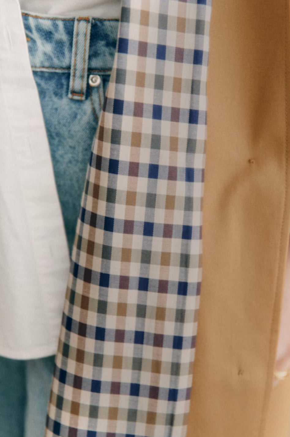 NWT Sezane Clyde trench in camel. Size US 10