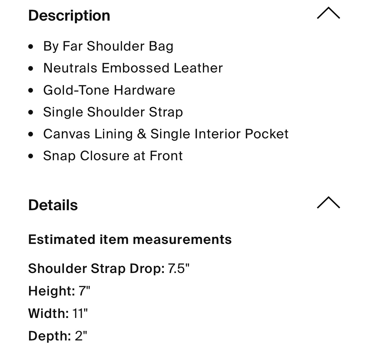 BY FAR cream croc embossed leather bag