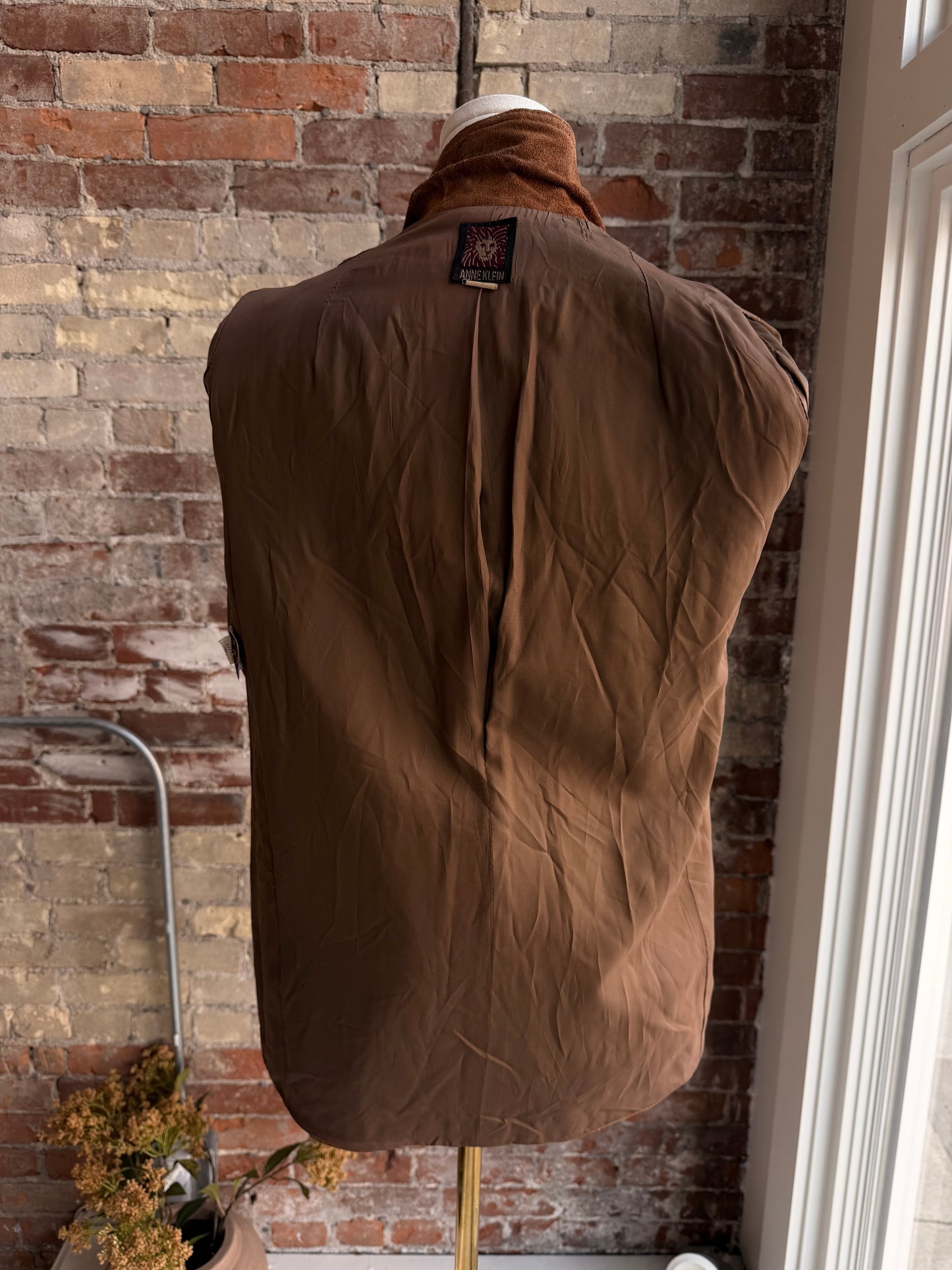 70s Anne Klein suede blazer. Made in the USA