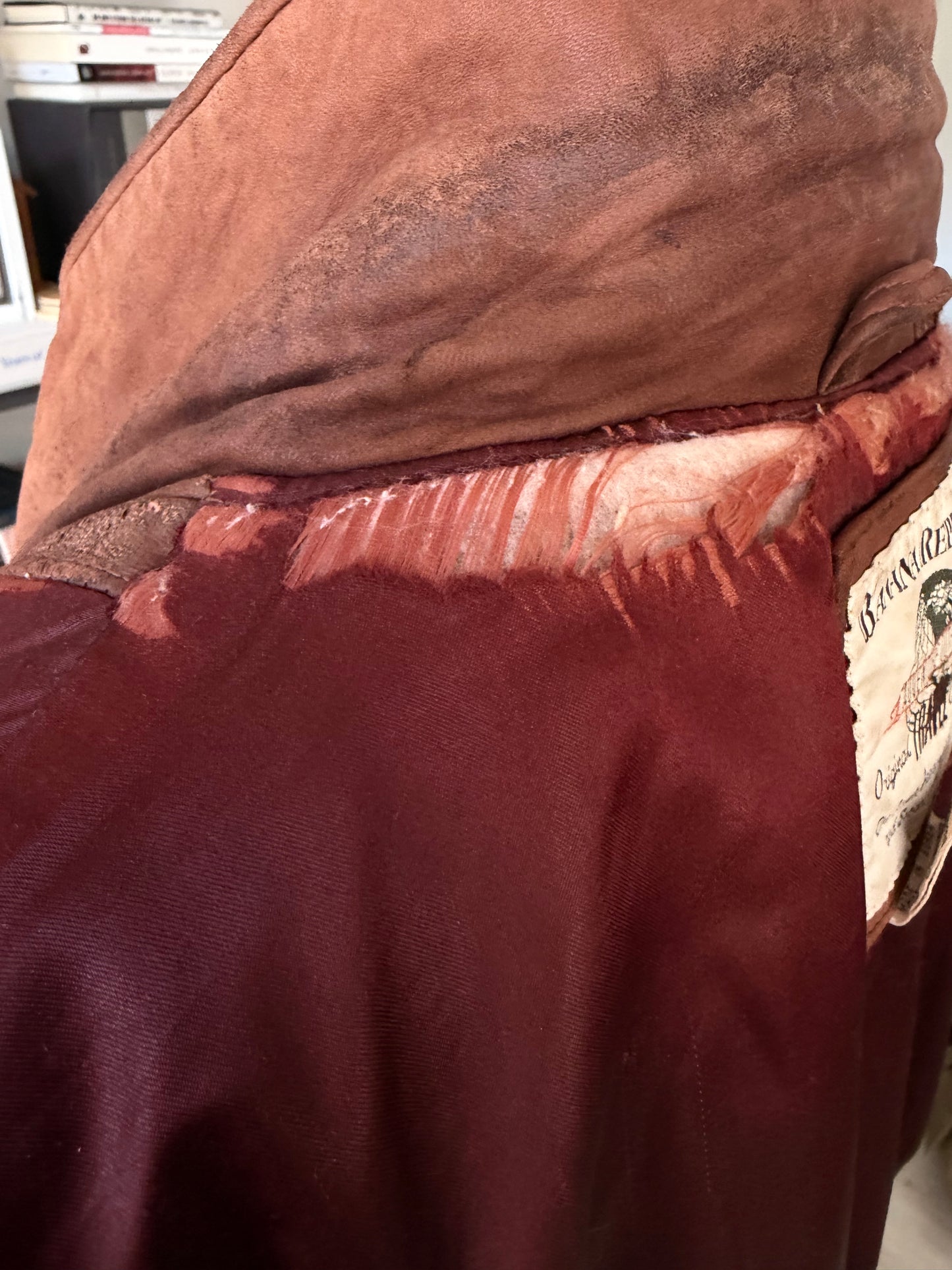 90s Banana Republic Leather Bomber. Made in Korea