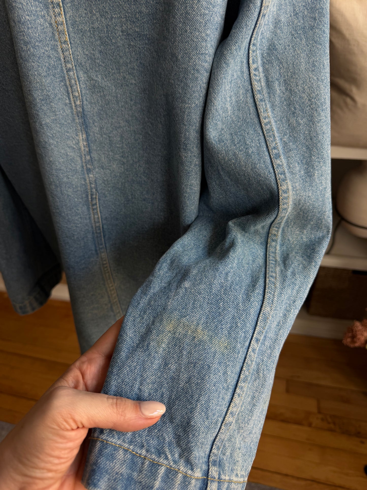 90s Liz Claiborne denim chore coat. Fits S-L