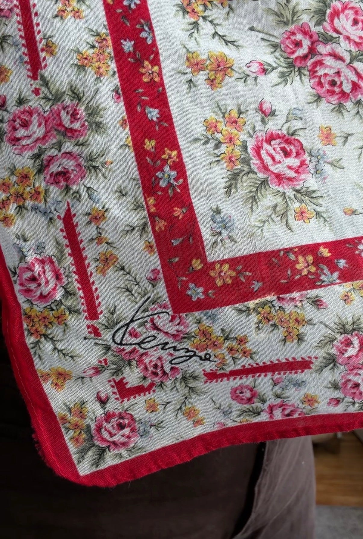 #3 Vintage Kenzo floral cotton scarf