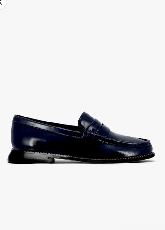 Freda Salvador Elba loafers in navy. Size 9. Brand new