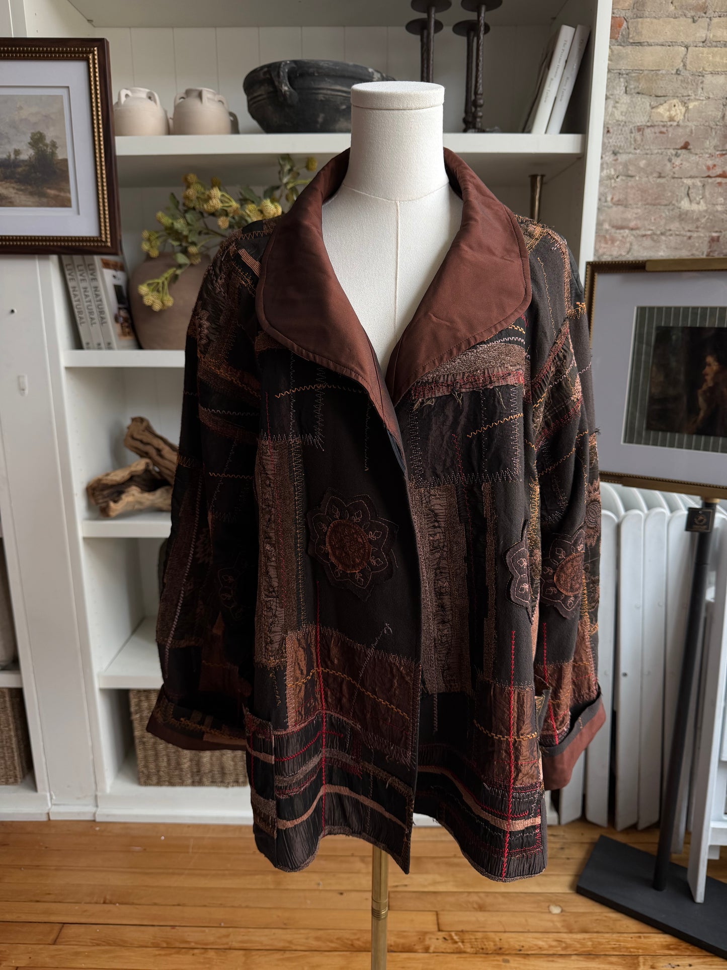 Vintage swing patchwork jacket. Made in Paris