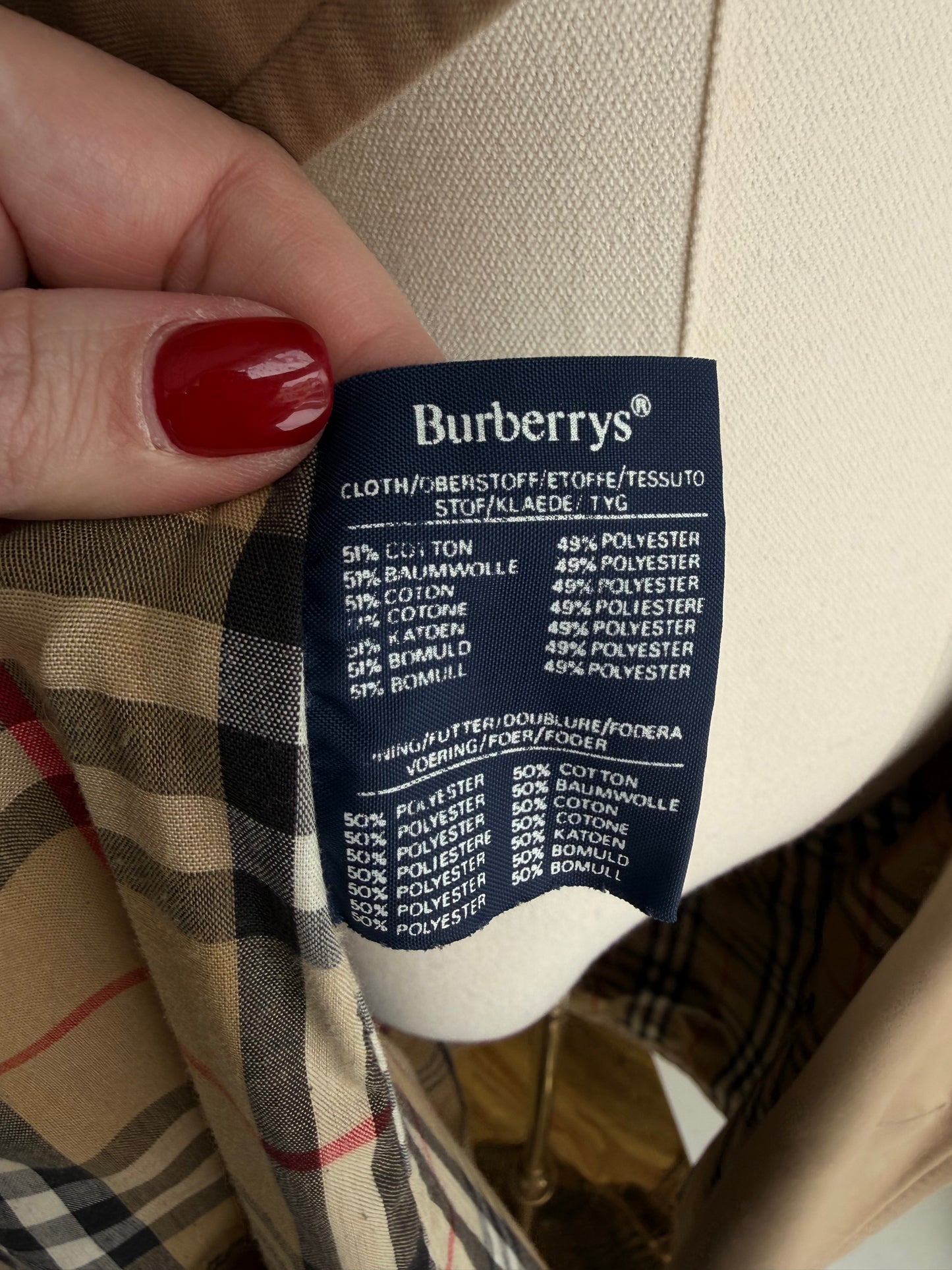 Vintage Burberrys classic khaki trench
