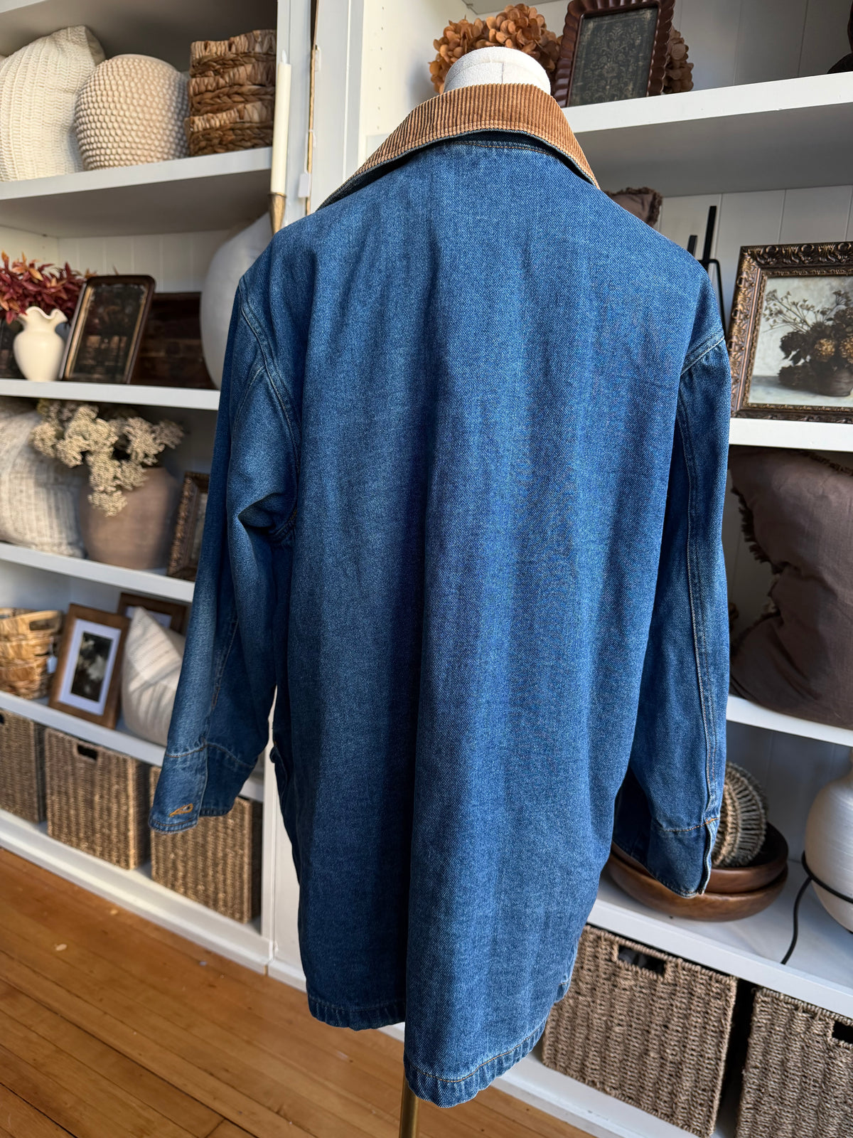 90s Jennifer Moore Petite denim barn jacket.
