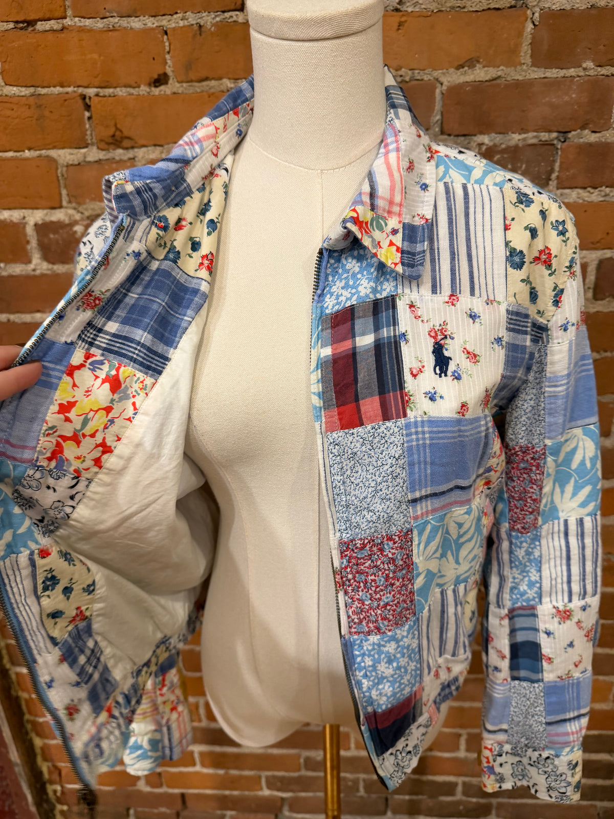 Polo Ralph Lauren cotton patchwork bomber. First XXS-S