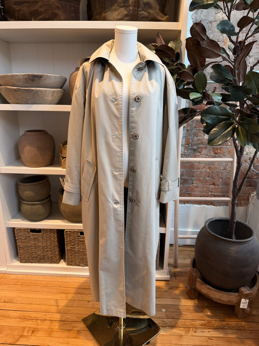90s Misty Harbor trench with removable wool lining and hood