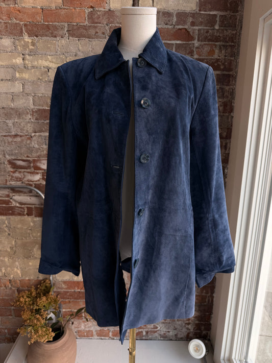 00s Bernardo blue suede jacket