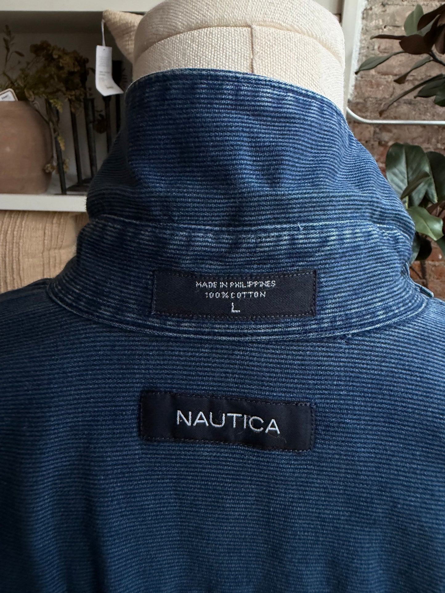 90s Nautica denim corduroy button down