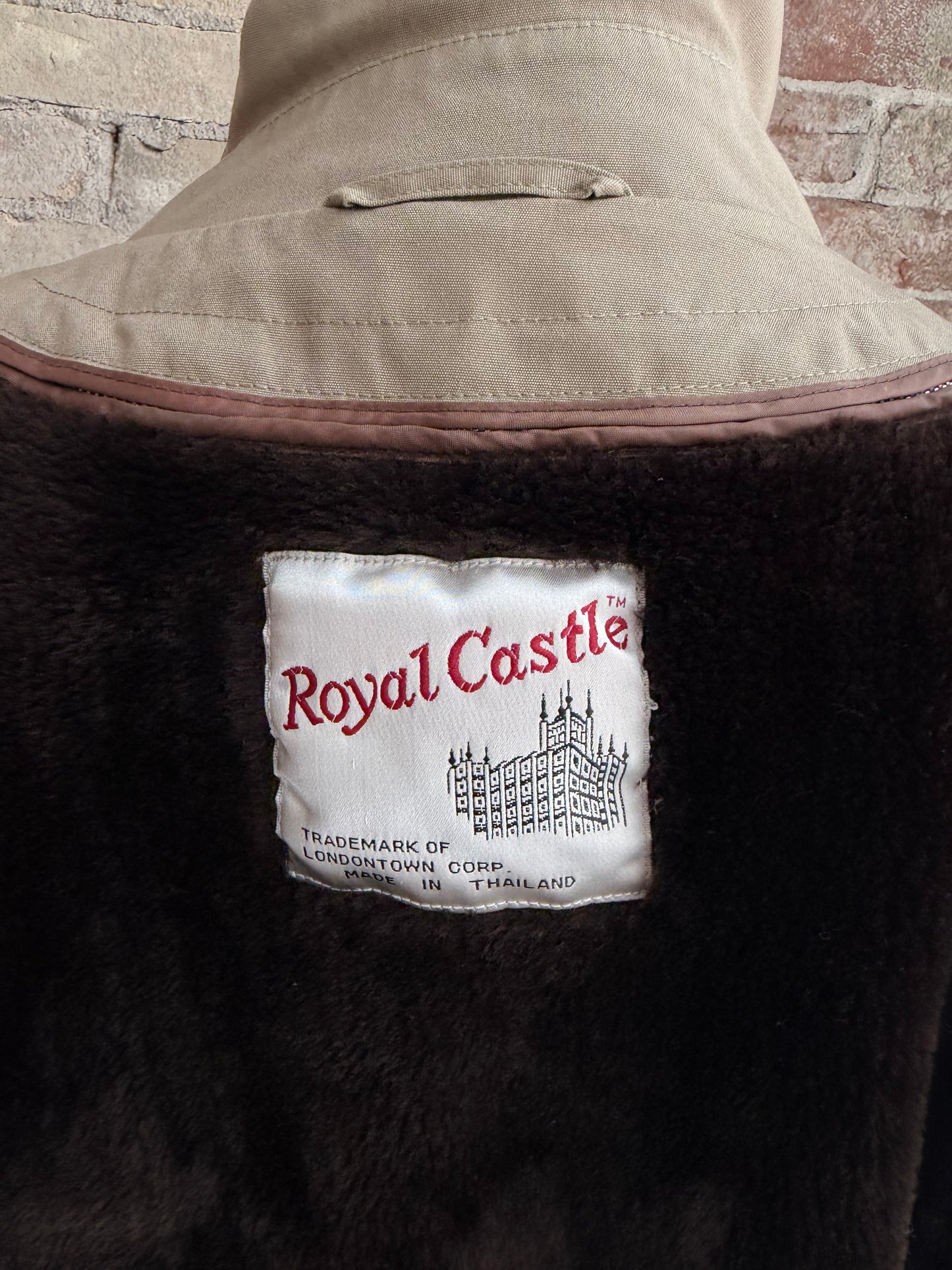 80s/90s Royal Castle short trench with zip out faux fur lining
