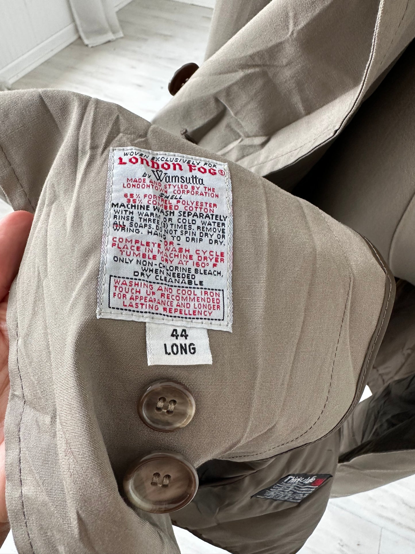 90s London Fog trench. Made in the USA