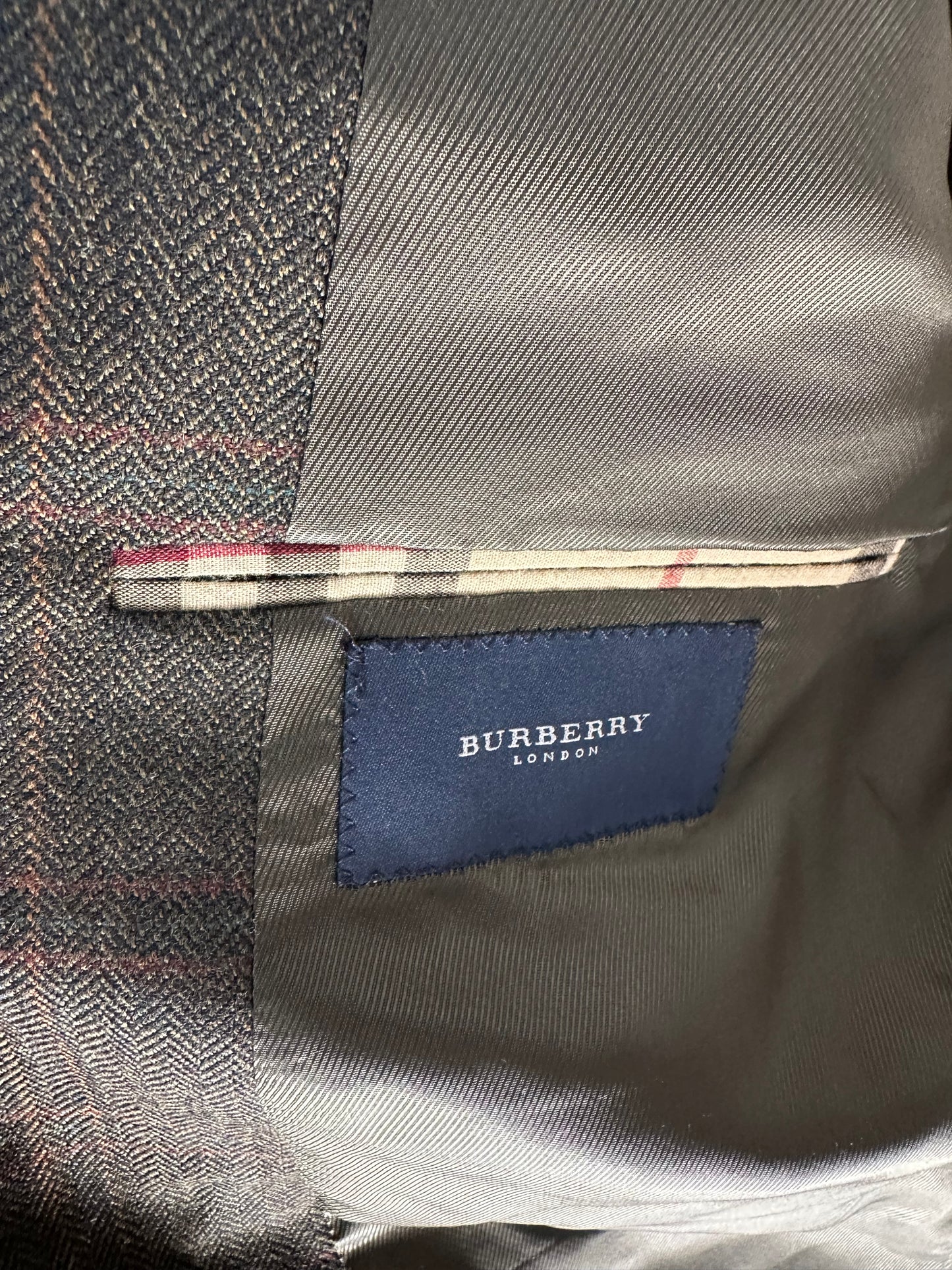 00s Burberry plaid wool blazer. Made in the USA