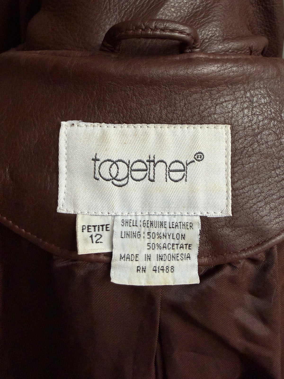 90s Together! Brien leather trench. Fits S-L petite
