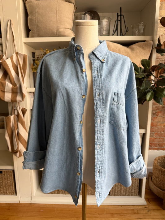 #1 Denim Reworked Button Down