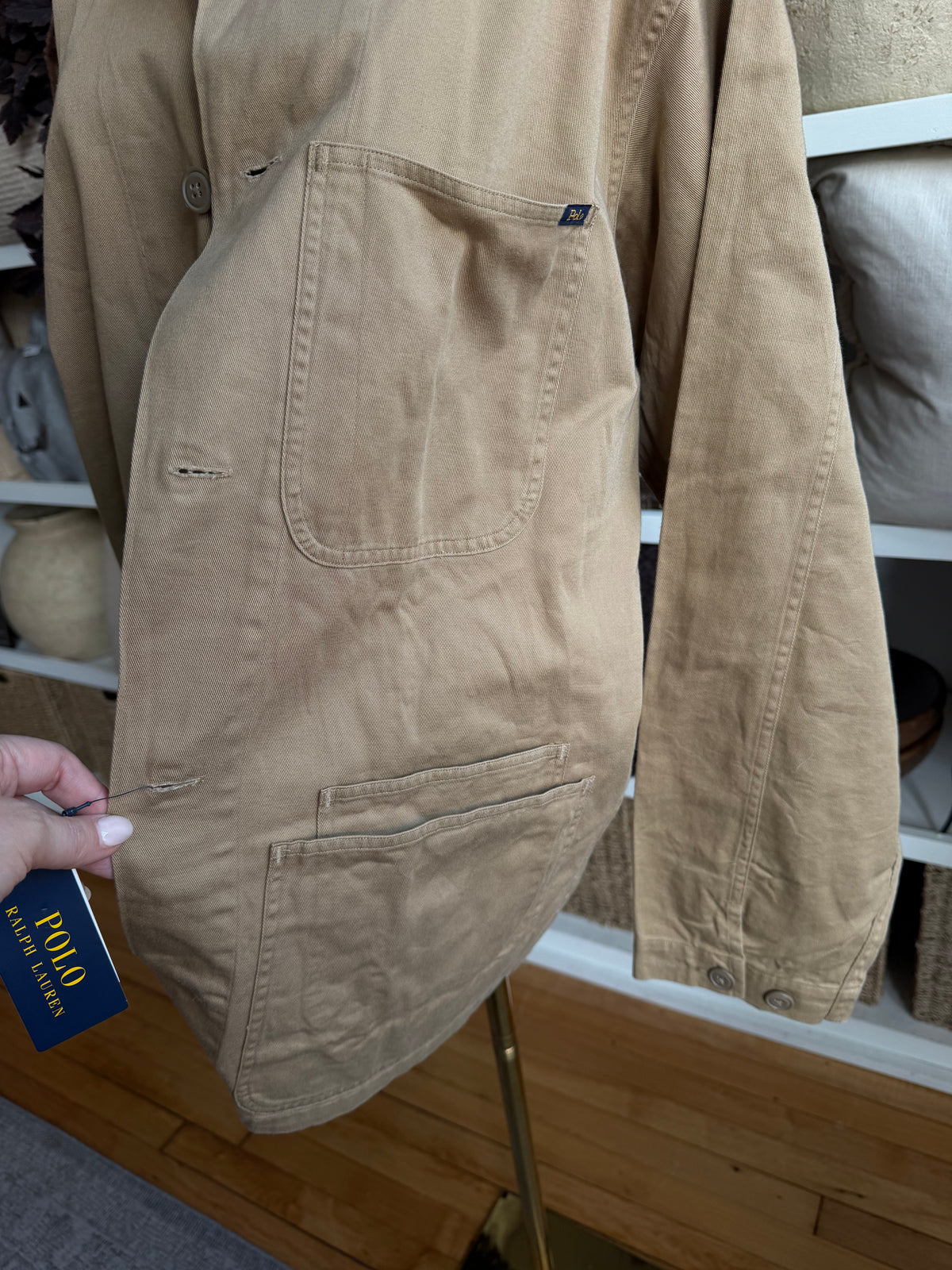 Polo Ralph Lauren light weight khaki barn coat. New with tags. Fits M-XL