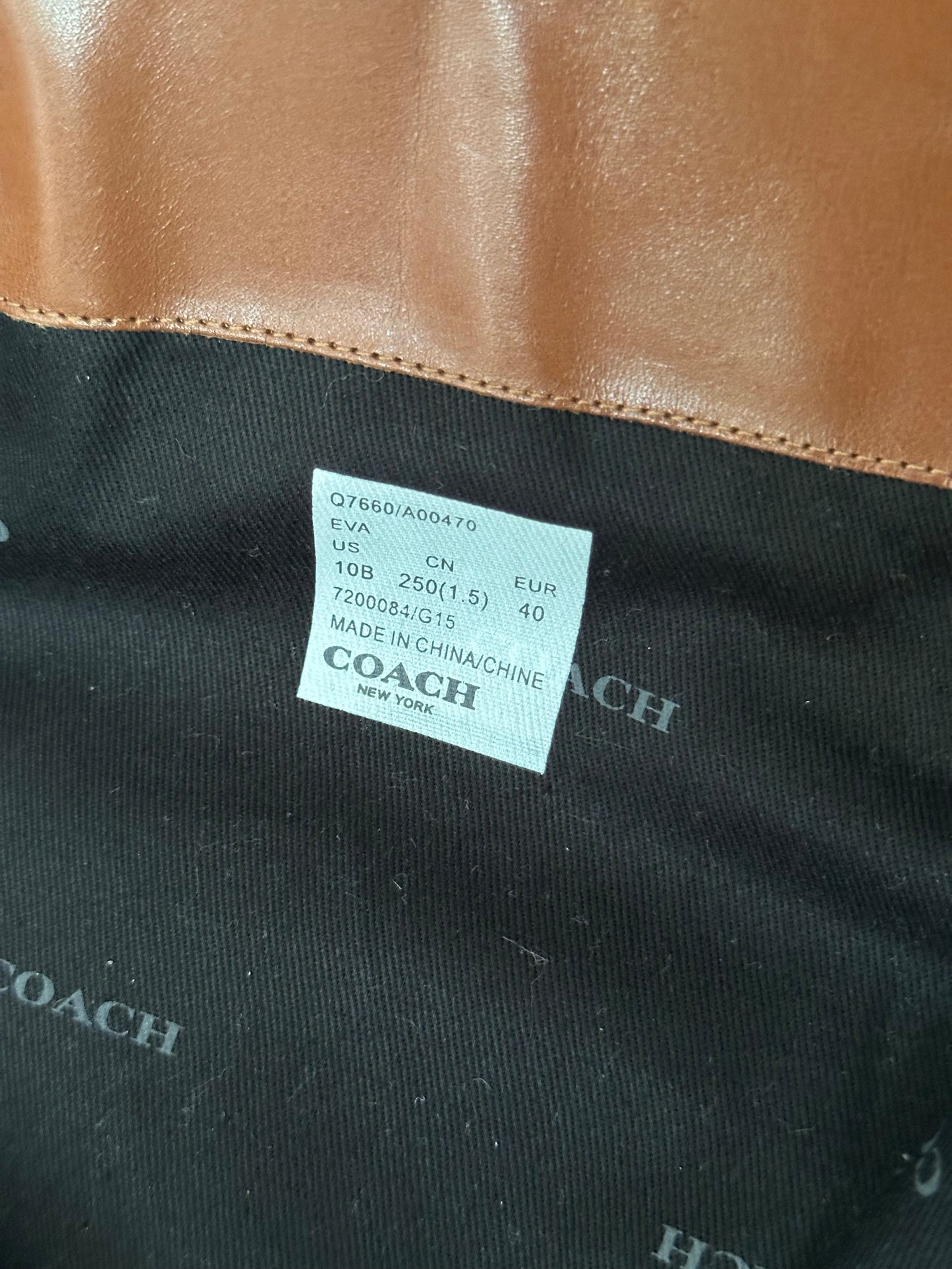 Coach Eva two toned leather riding boots. Size 10