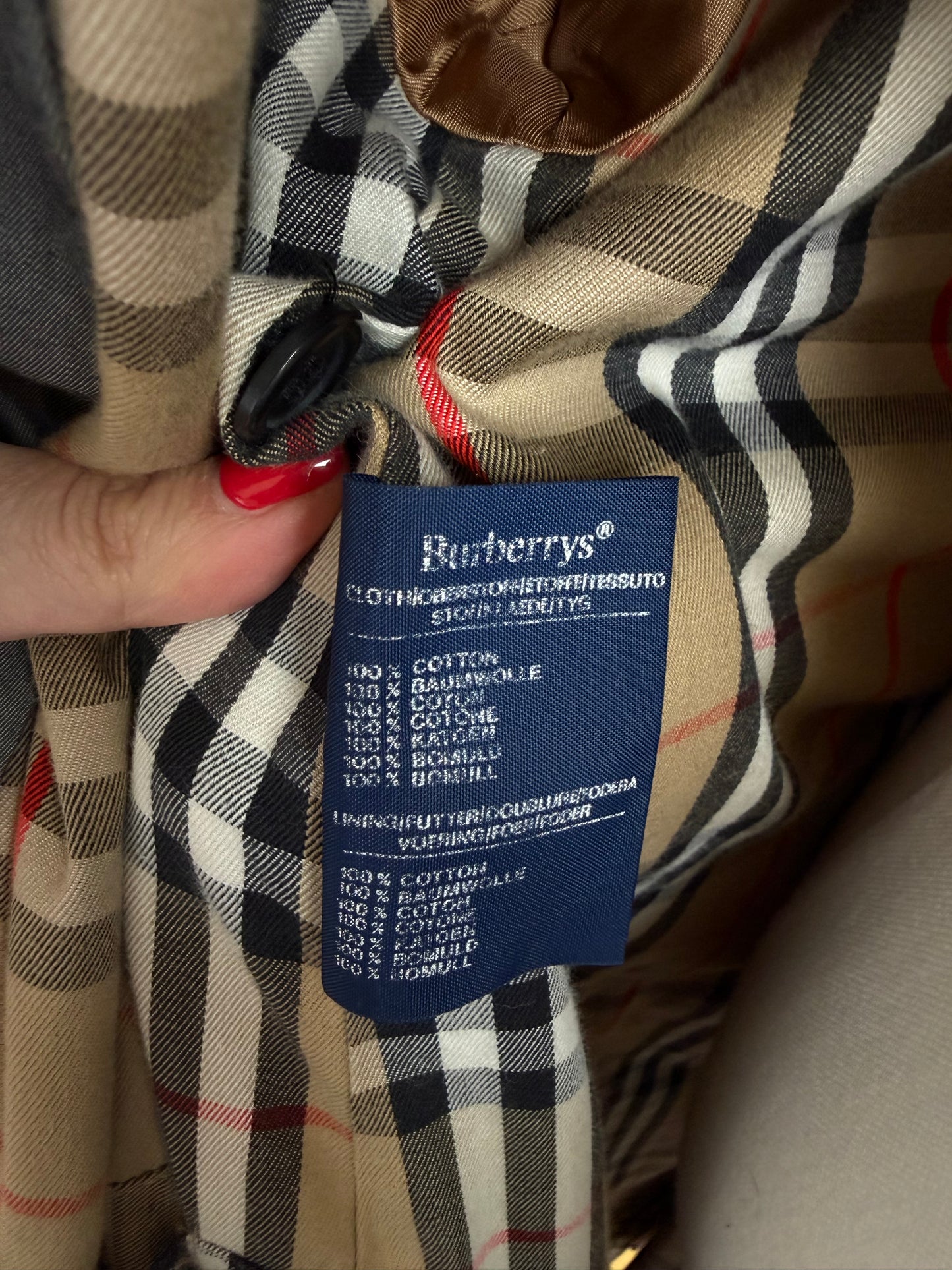 Vintage Burberry grey trench with removable wool collar
