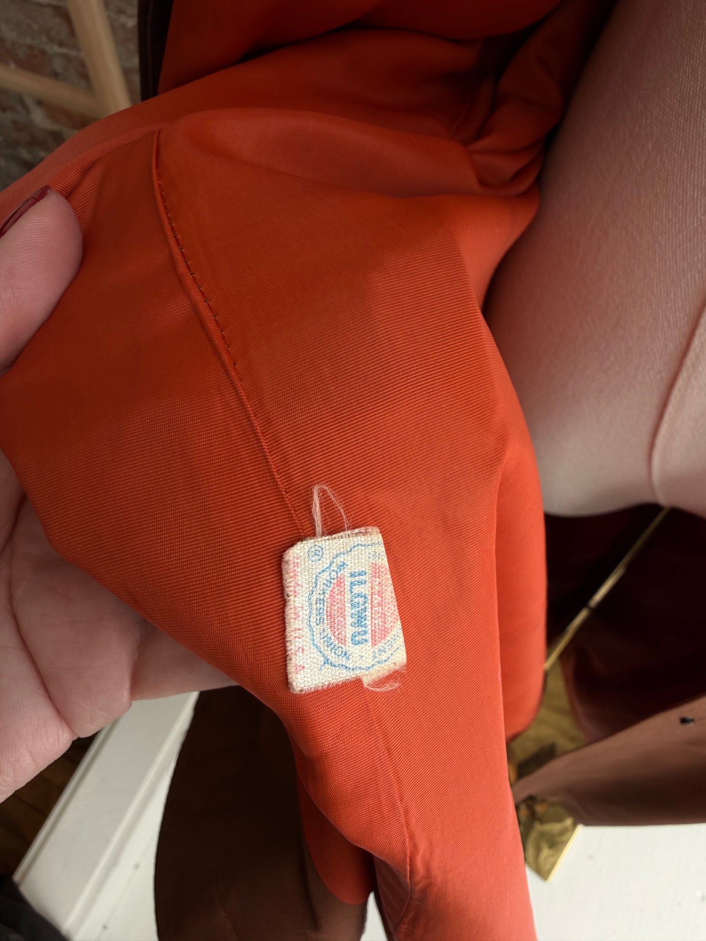 60s/70s Drizzle brown light weight trench. Made in USA
