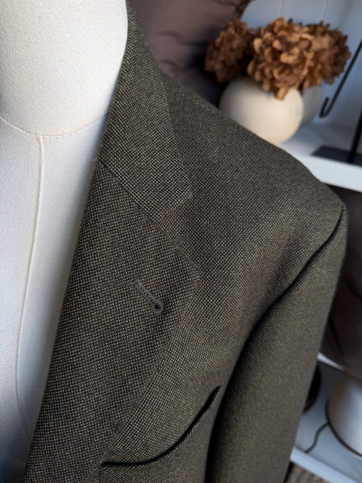 90s Oscar De La Renta green wool blazer. Fits XS-M
