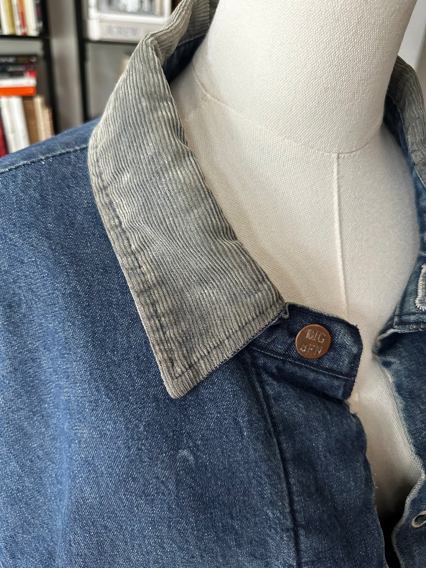 80s Big Ben denim blanket lined chore coat. Made in the USA