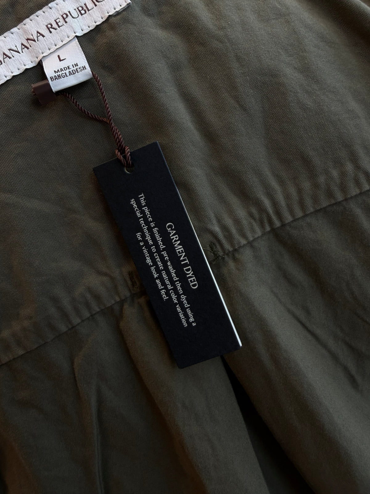 Banana Republic Cotton Twill Shirt jacket in olive green. Size L