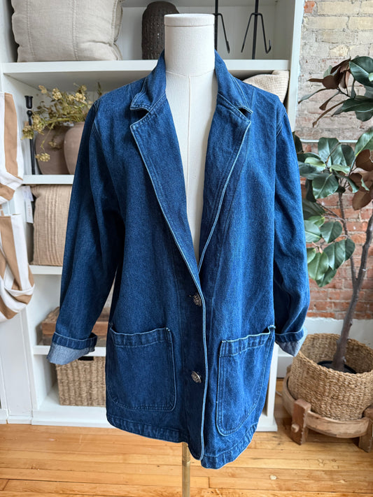 Vintage denim blazer. Made in the USA