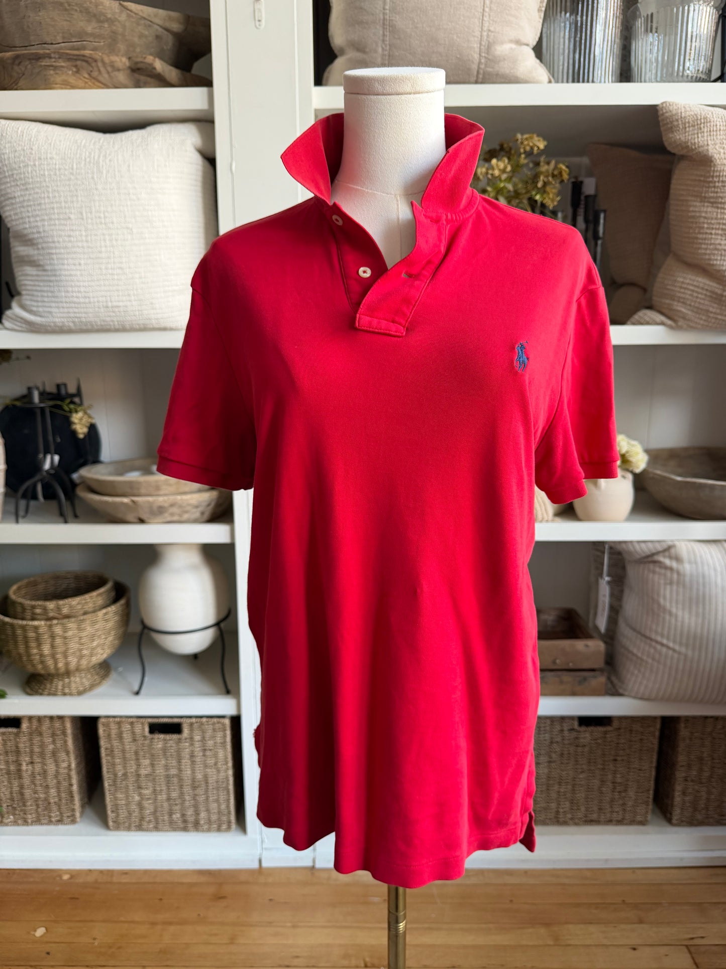 00s Polo Ralph Lauren red polo shirt