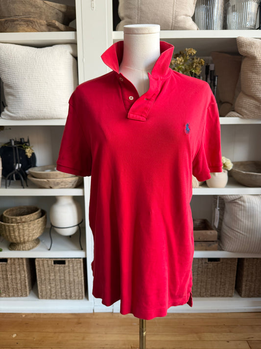 00s Polo Ralph Lauren red polo shirt
