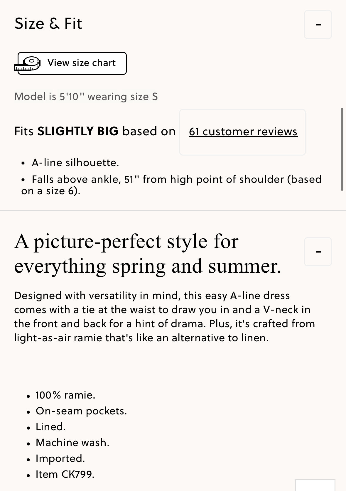 JCrew Palermo dress in Ramie. Size Medium