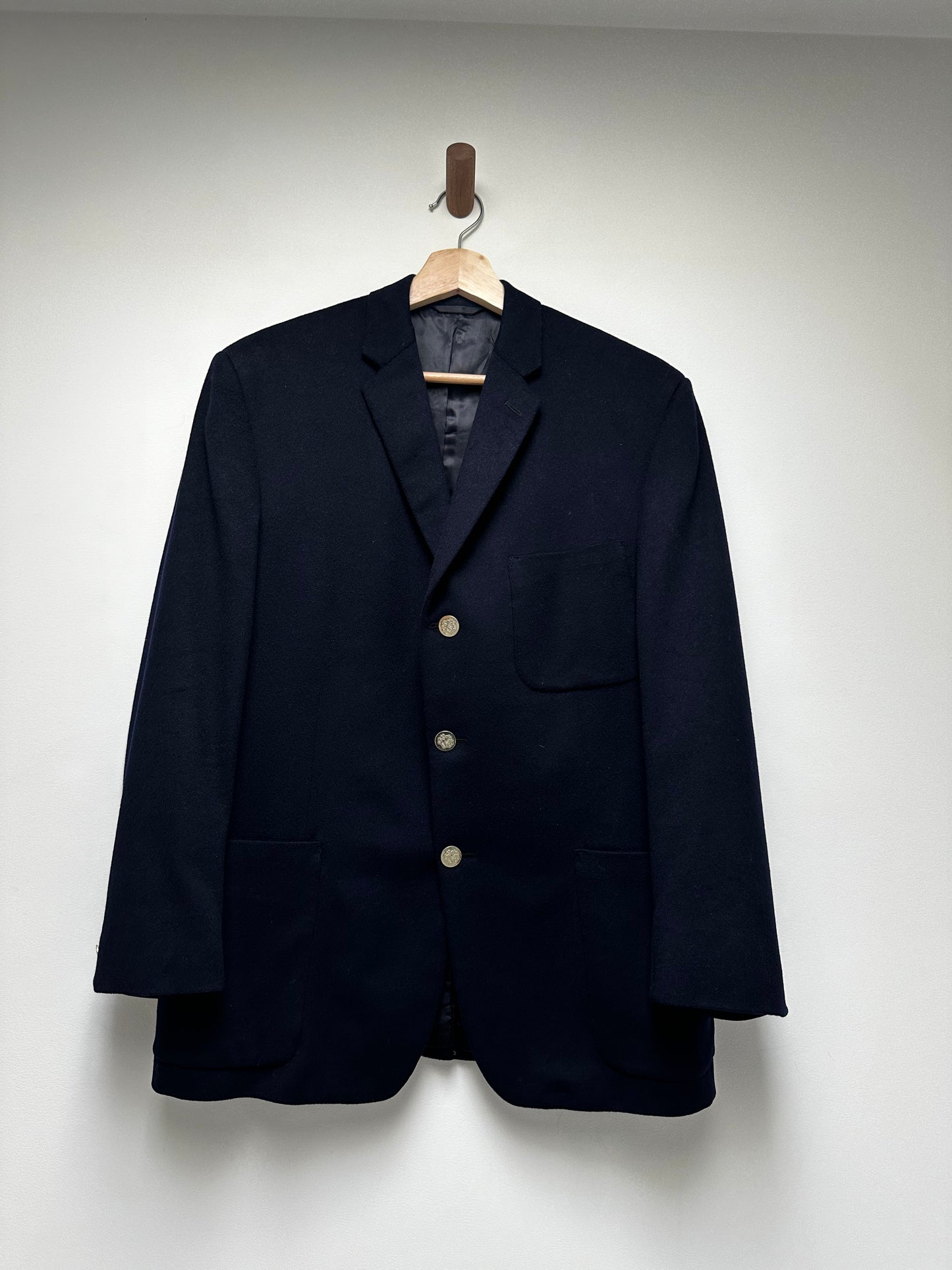 Vintage navy wool schoolboy blazer