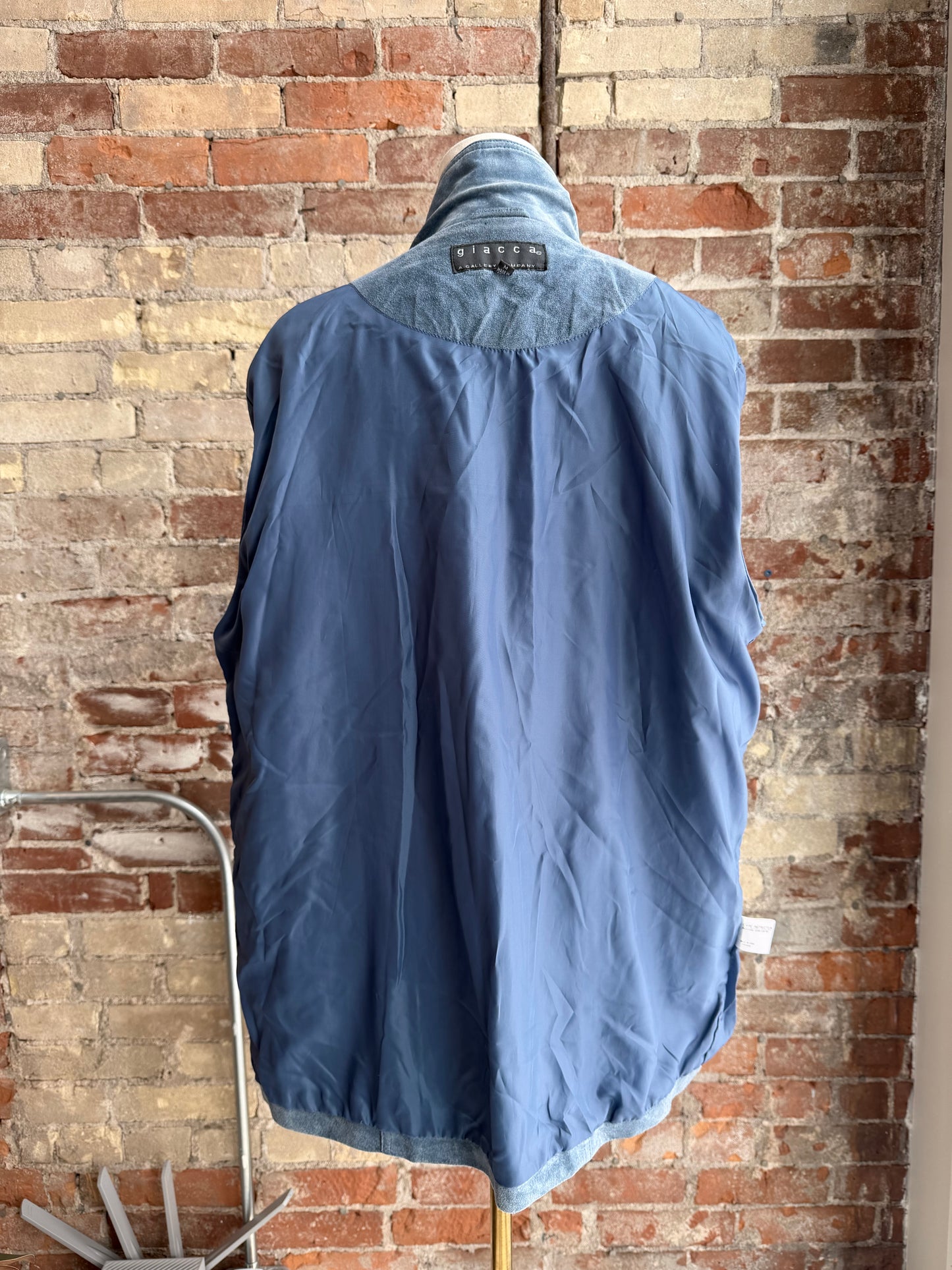 90s/00s Giacca blue suede chore coat