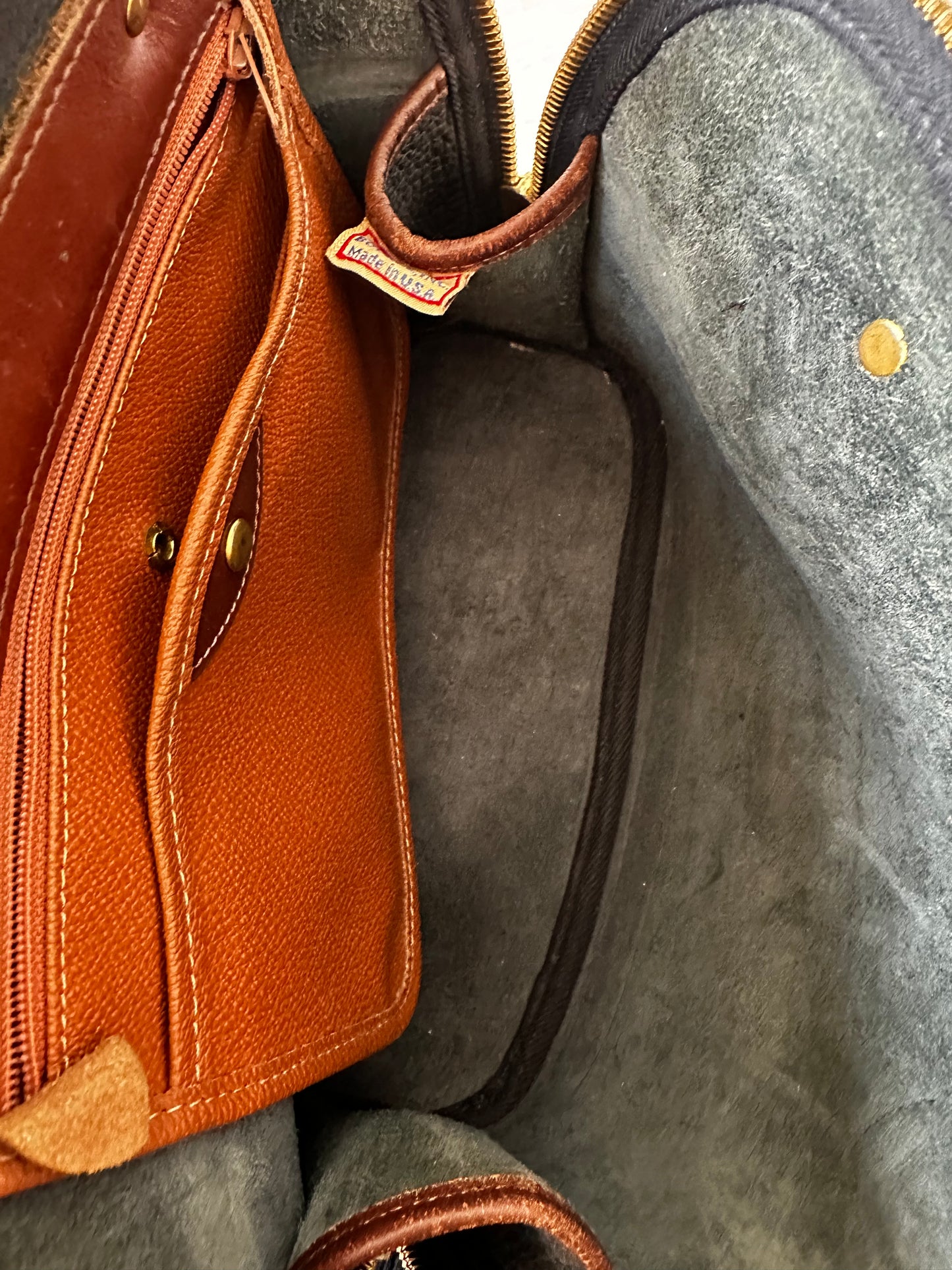 90s Dooney and Bourke navy satchel with matching wallet