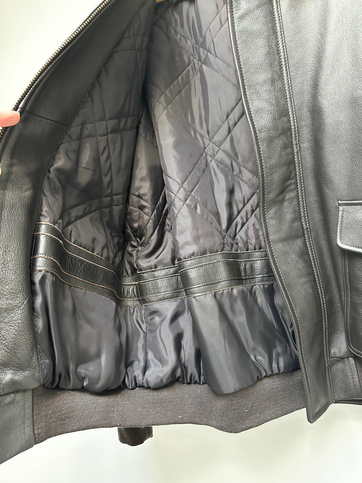 Vintage LL Bean leather bomber jacket