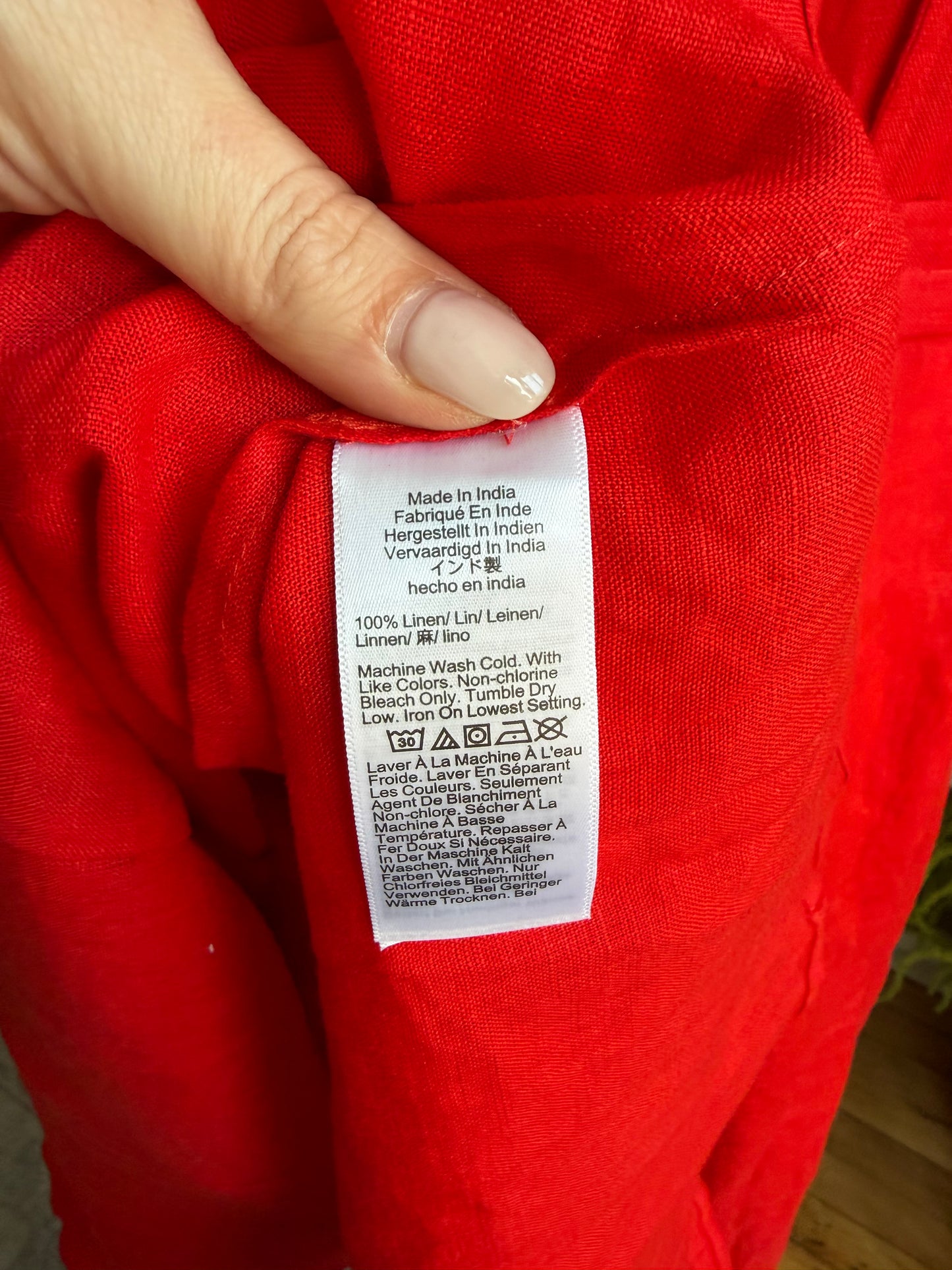 JCrew Seamed linen dress with removable belt. Size M Tall. NWT