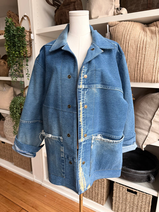 #7 Reworked Vintage Denim chore coat size large