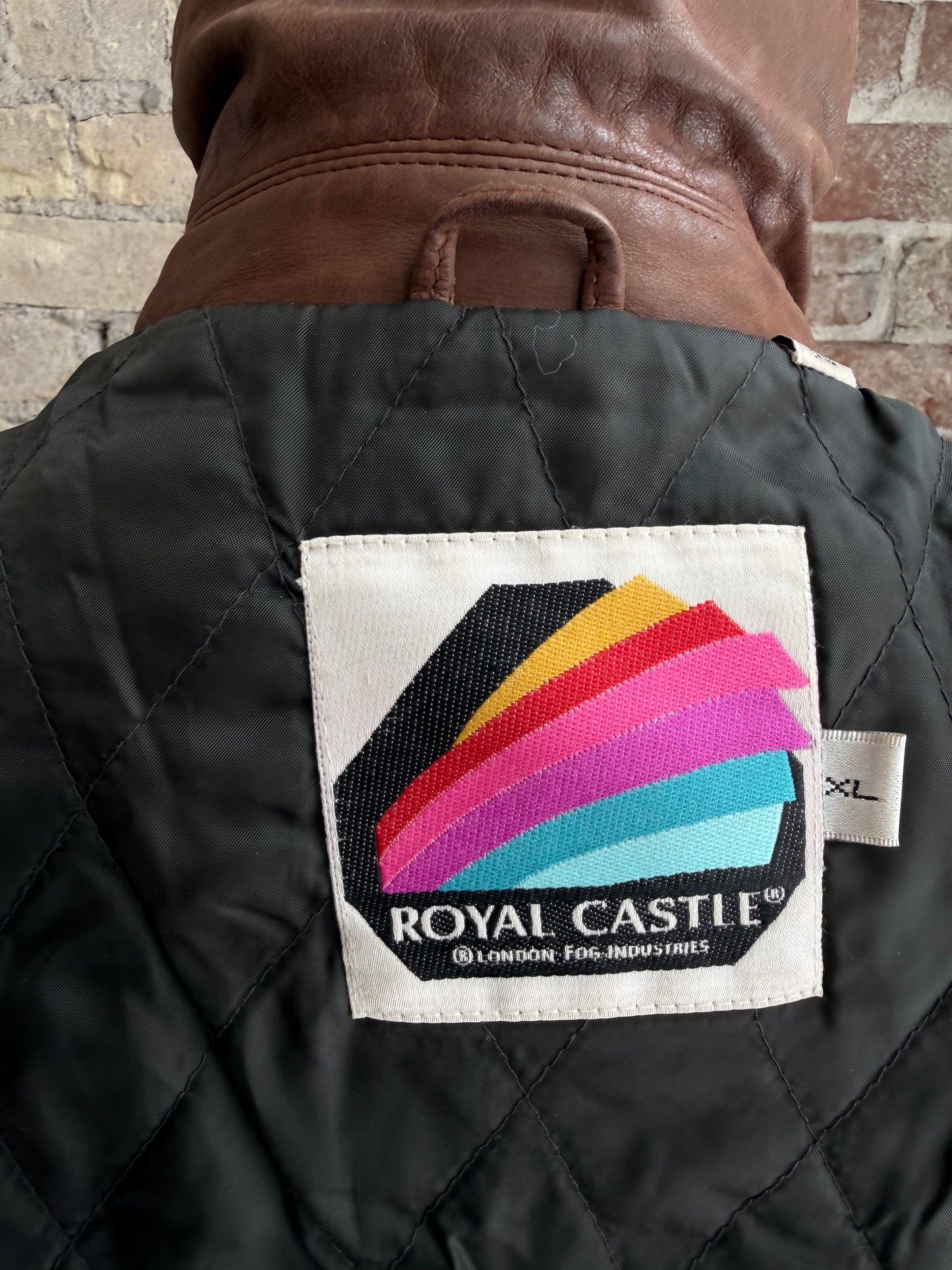 90s Royal Castle leather barn coat
