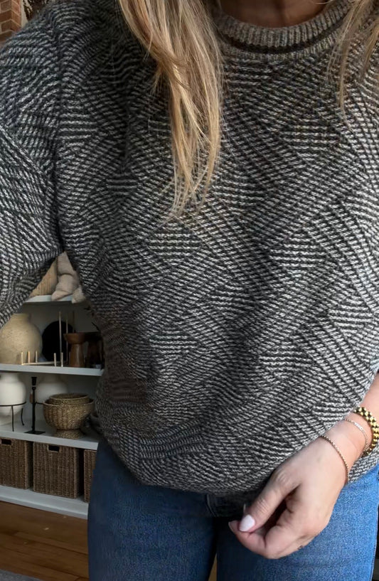 90s Croft & Barrow patterned sweater. Made in the USA. Fits M-XL