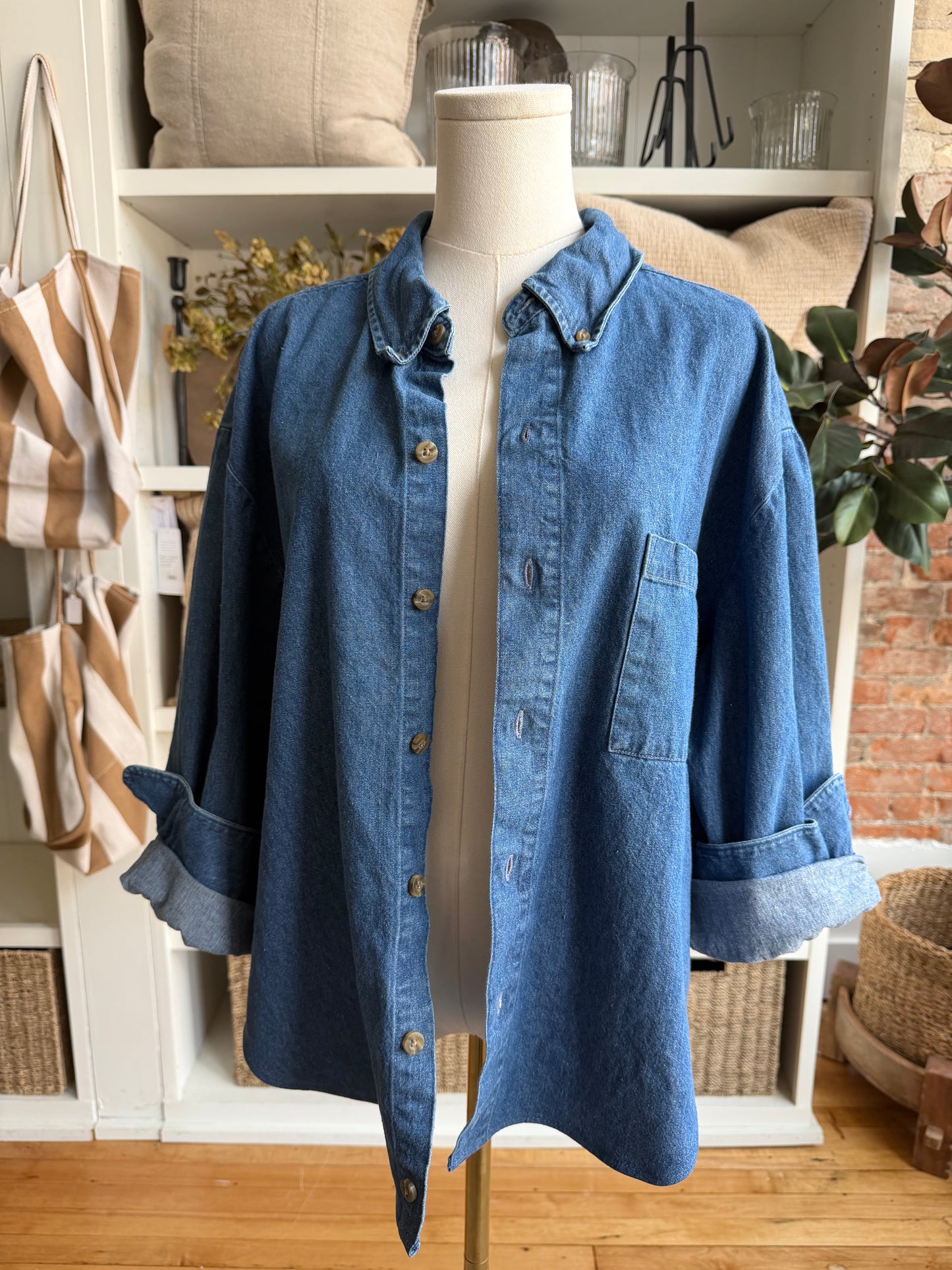 #6 Denim Reworked Button Down