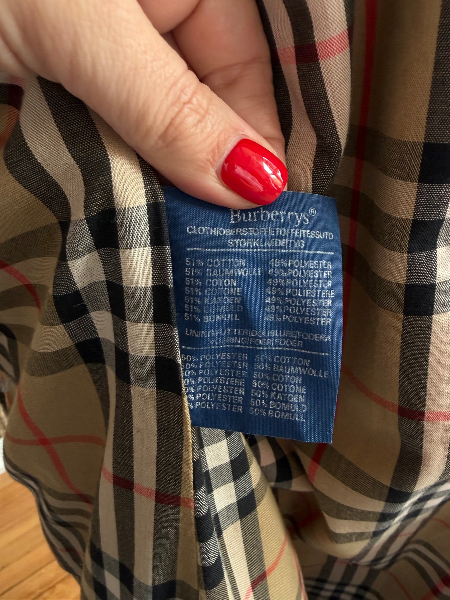Vintage Burberry red trench