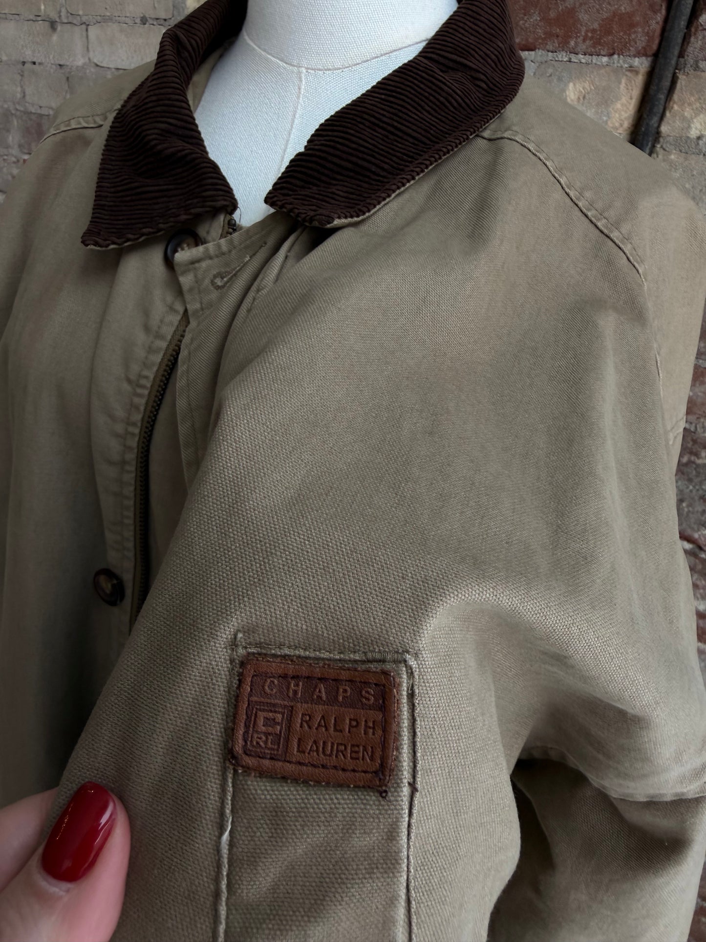 90s Chaps Ralph Lauren khaki barn coat