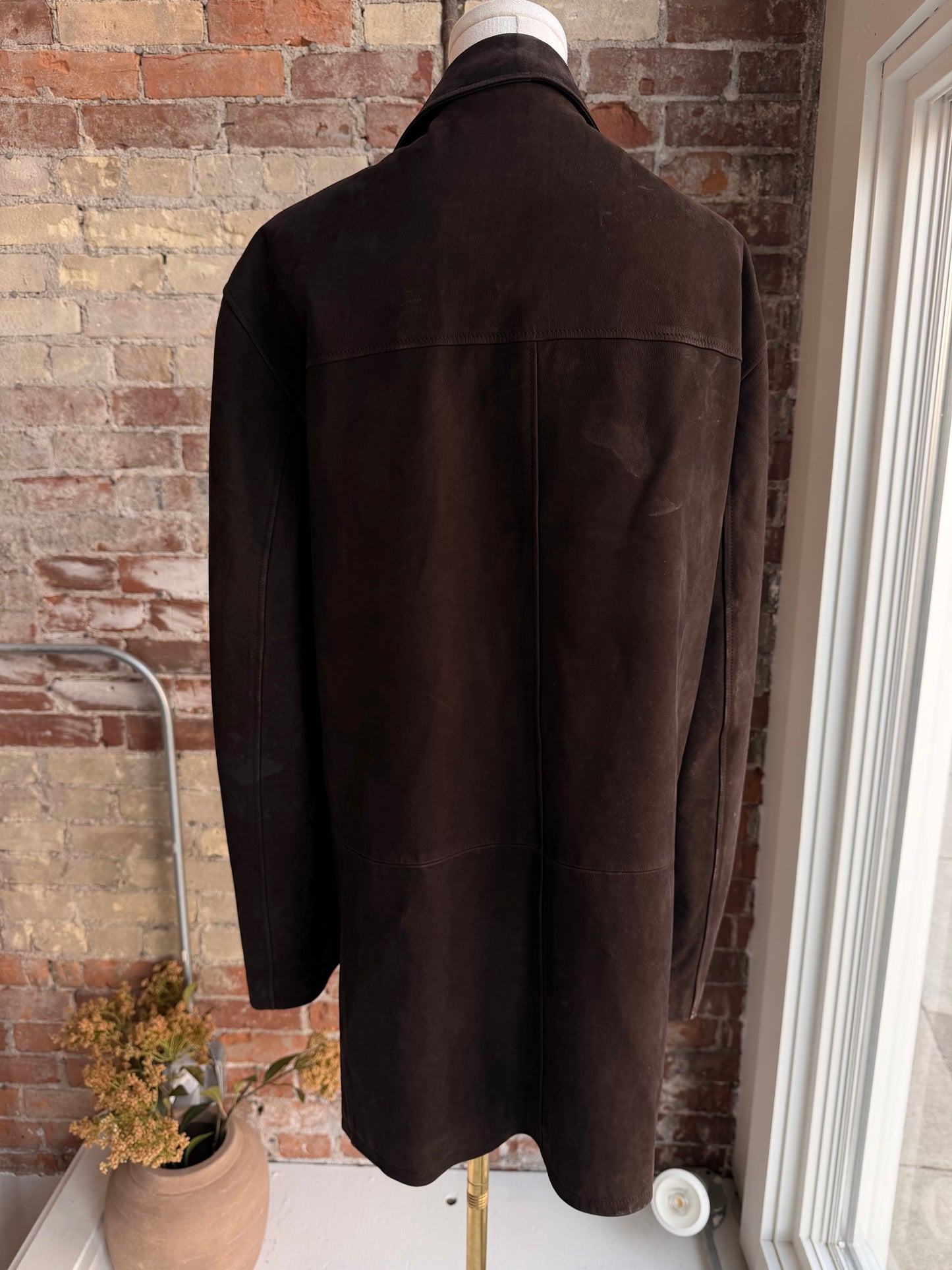 Ermenegildo Zegna suede chore coat. Made in Italy