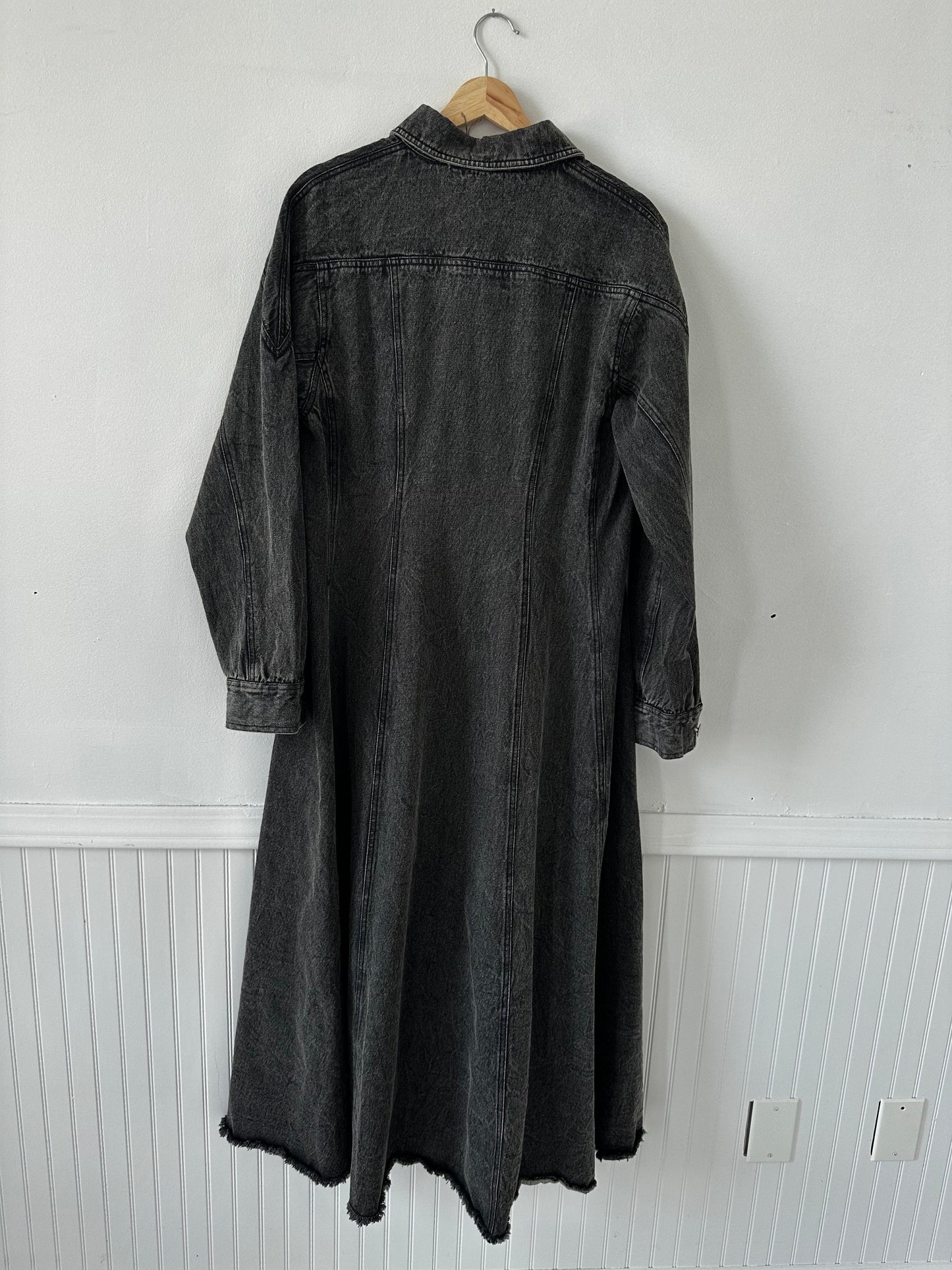 Anthropology black denim dress by Let Them Be. Size medium