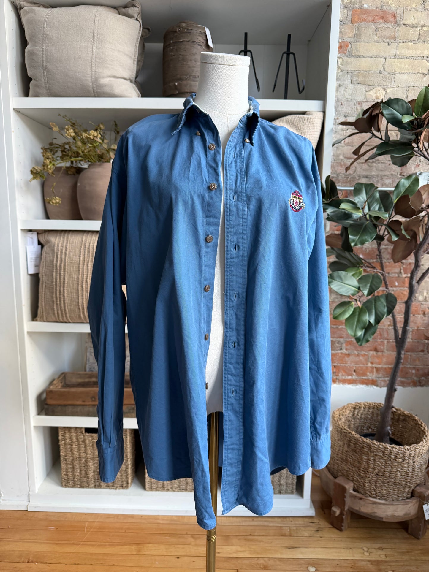 90s Chaps Ralph Lauren blue button down