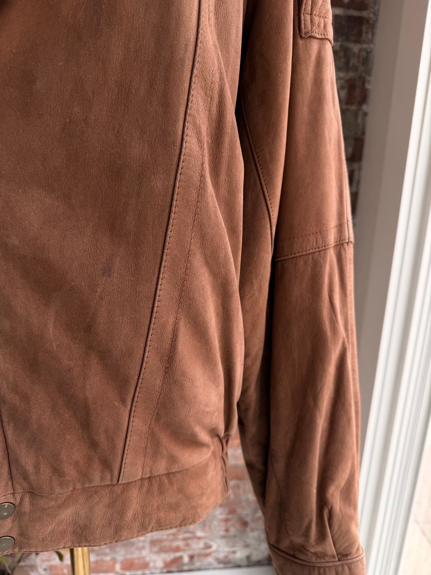 90s GIII leather bomber. Made in Korea