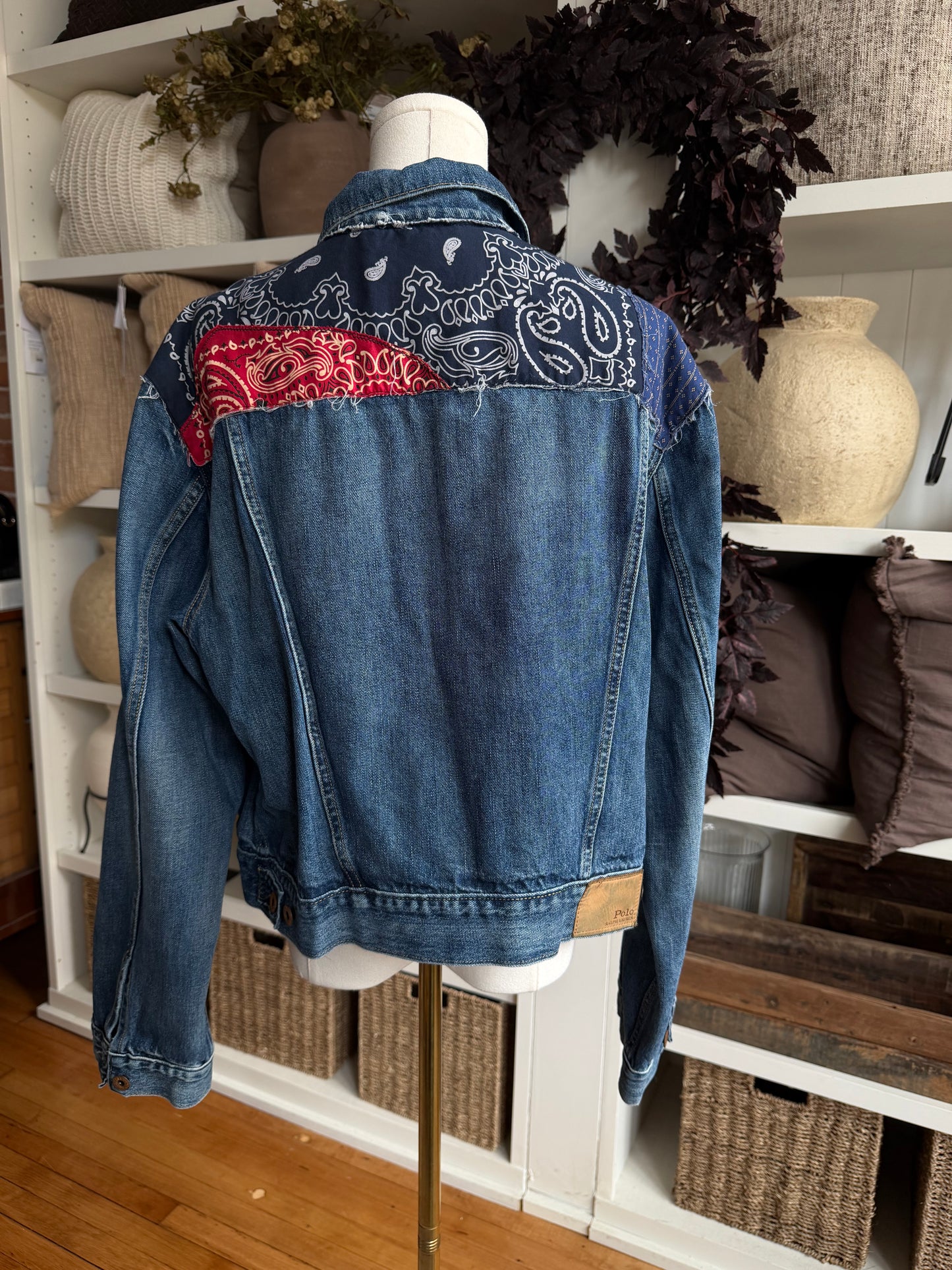 Polo Ralph Lauren patchwork denim jacket. Fits XS-M