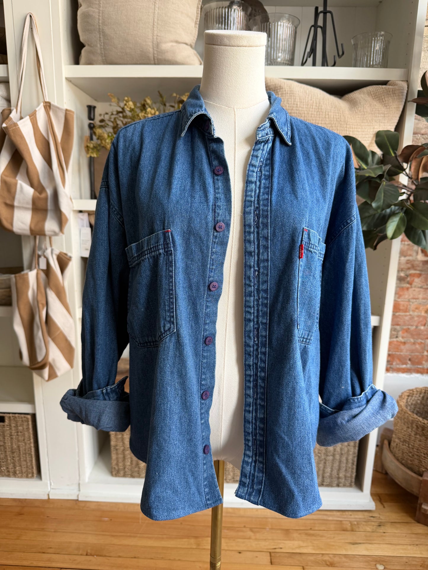 #7 Denim Reworked Button Down
