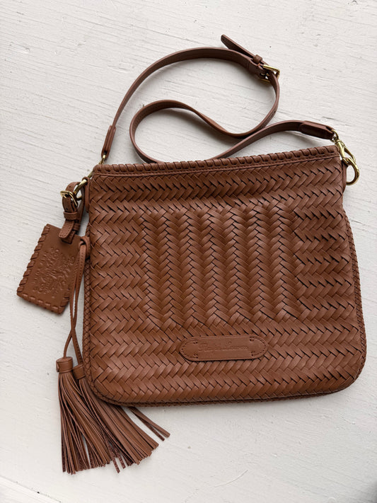 Ralph Lauren leather woven bag