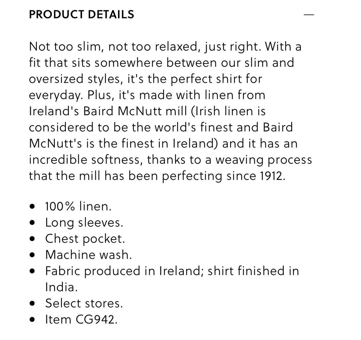 JCrew Garcon Classic shirt in Baird McNutt Irish. Size 14 tall