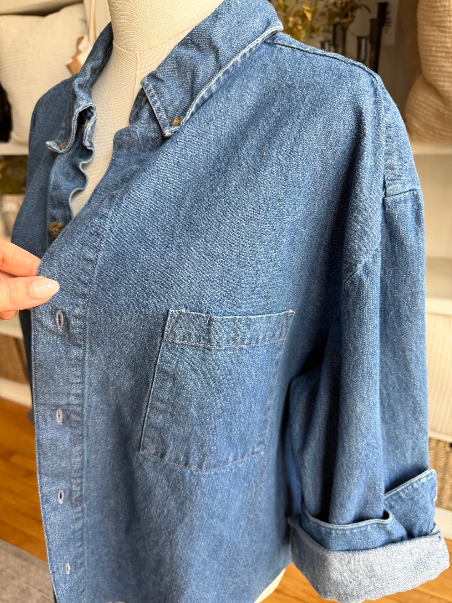 #6 Denim Reworked Button Down